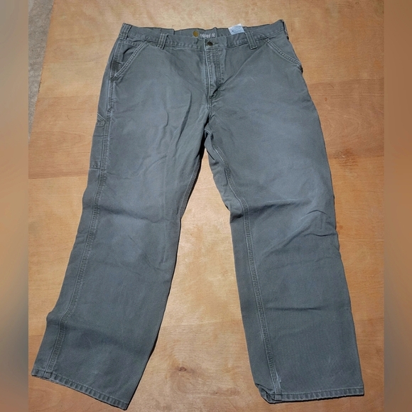 Carhartt Carpenter Pants Men's 40x30 Green Distressed - Picture 1 of 9